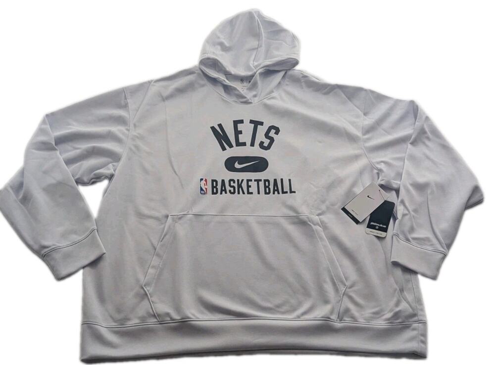 Nike Brooklyn Nets Mens 3XL Spotlight On-Court Cream Practice Performance Hoodie